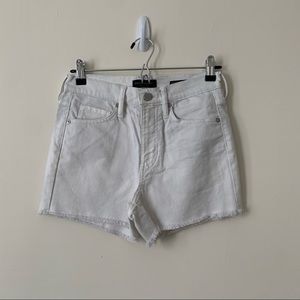 White denim short
